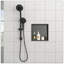 Niche de douche en acier inoxydable 12 po x 12 po, noir bronze