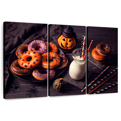 Halloween Donuts And Milk