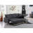 Colton 84.25" Dark Gray Woven Reversible Sleeper Sectional Sofa with Storage Chaise