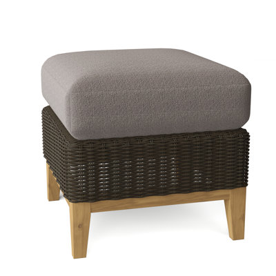 Frances Outdoor Teak Ottoman