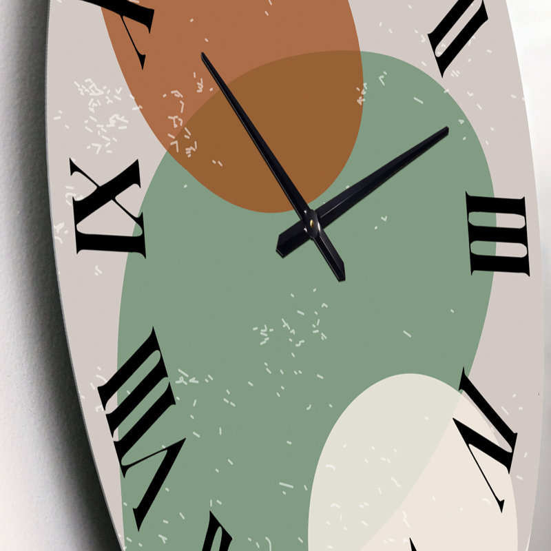 Oversized Minimal Elementary Organic and Geometric Compositions X Wall Clock, Small