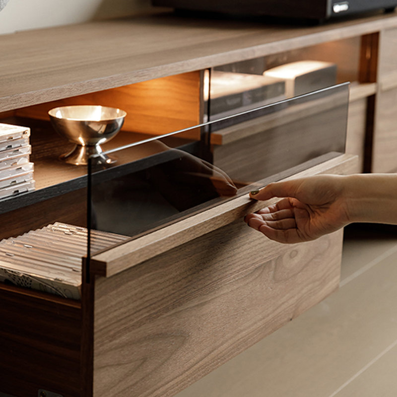 Solid Wood TV Cabinet Ample Storage, 78.74"W