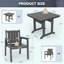 Ensemble de salle à manger d'extérieur 5 pièces en PEHD avec fauteuils-650930024