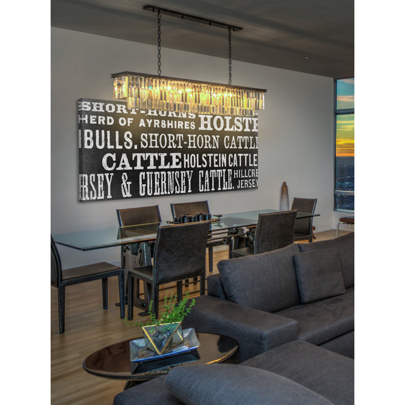 Cow Chalk 2 - Wrapped Canvas Print, 76 cm H x 152 cm W