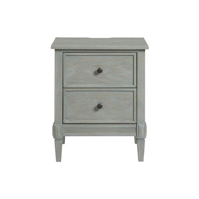 Kraus 2 - Drawer Solid Wood Nightstand in Light Gray -  Darby Home Co, 2CA88446252E44B6871D03BA52D594C5