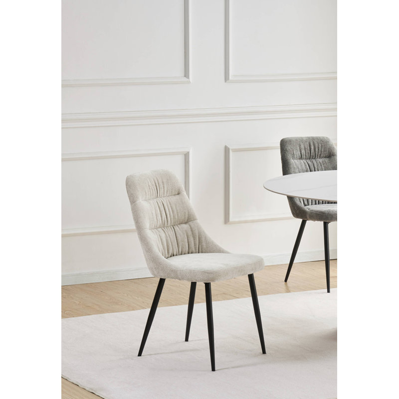 Rhodes Chenille Effect Dining Chair, Natural
