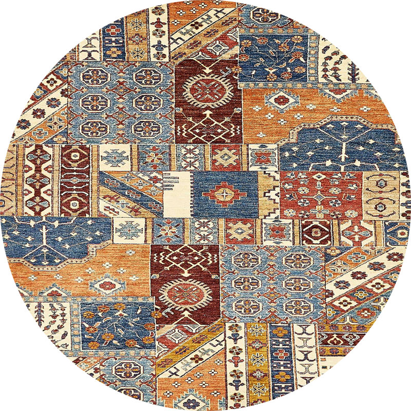 Tapis abstrait moderne 522, Rond 5 pi