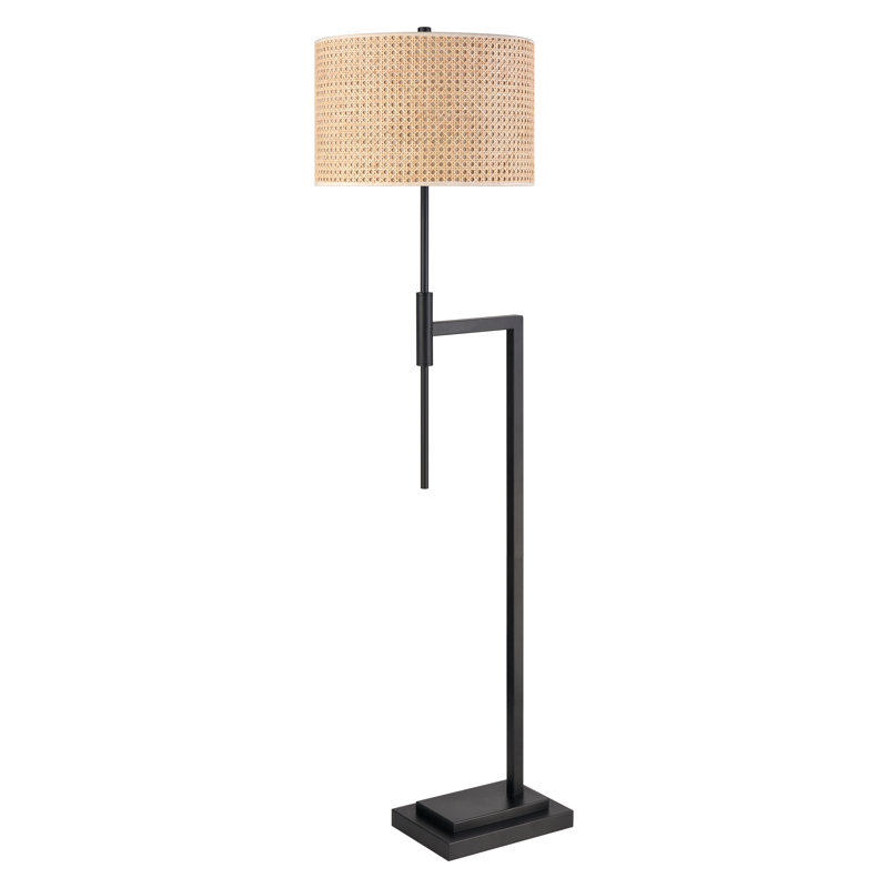 Lampe sur pied 62,5 po de hauteur 1 lumière Baitz - noir mat