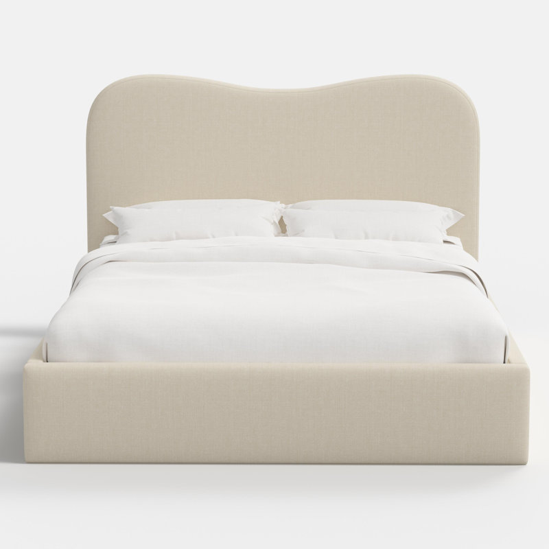 Perigold Upholstered Bed, California King, Cream