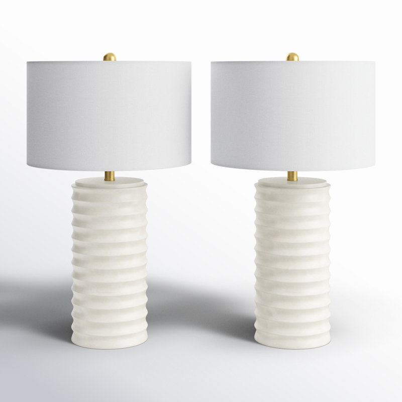 Grassingt Resin Table Lamp, Bone