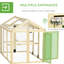 Grand poulailler en bois, pour 1 à 3 poulets, ferme extérieure, conception combinable, avec perchoirs et portes, peinture de revêtement