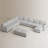 Oversized Modular Corner Sectional U Shaped Sectional Sofa With Storage Ottman-912623067