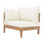 Canapé modulaire d'extérieur en bois d'acacia avec coussins épais