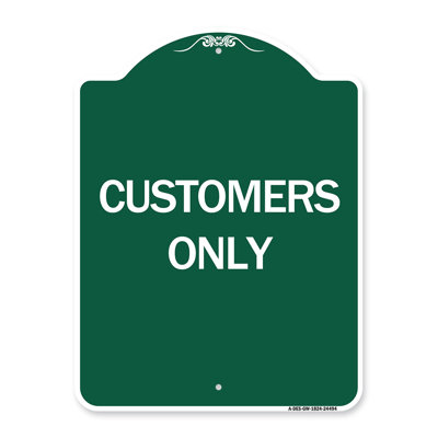 Enseigne Signmission Designer Series - clients seulement | Enseigne architecturale en aluminium de gros calibre vert et blanc 18 po x 24 po | Protégez votre entreprise et votre commune | Fabriqué aux États-Unis