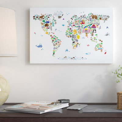 " Animal Map of The World " by Michael Tompsett Color Photography