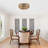 16" Boho 3-Light 2-Tiered Wood Beaded Dimmable Flush Mount Ceiling Light