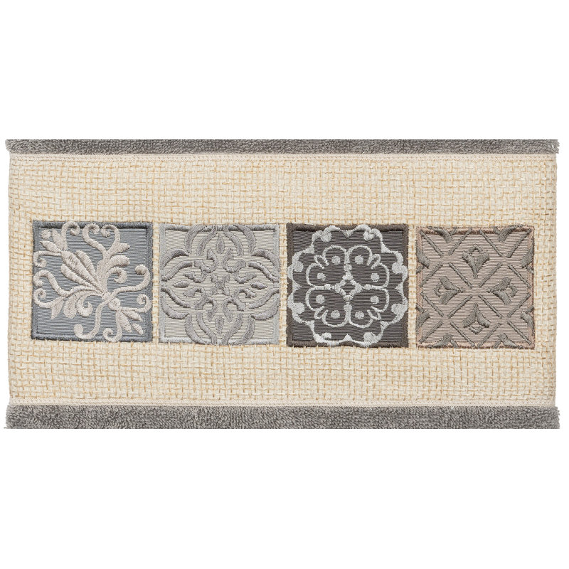 Vivian 3 Piece Turkish Cotton Towel Set, Dark Grey