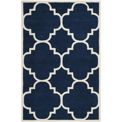Vick Geometric Wool Hand Woven Area Rug