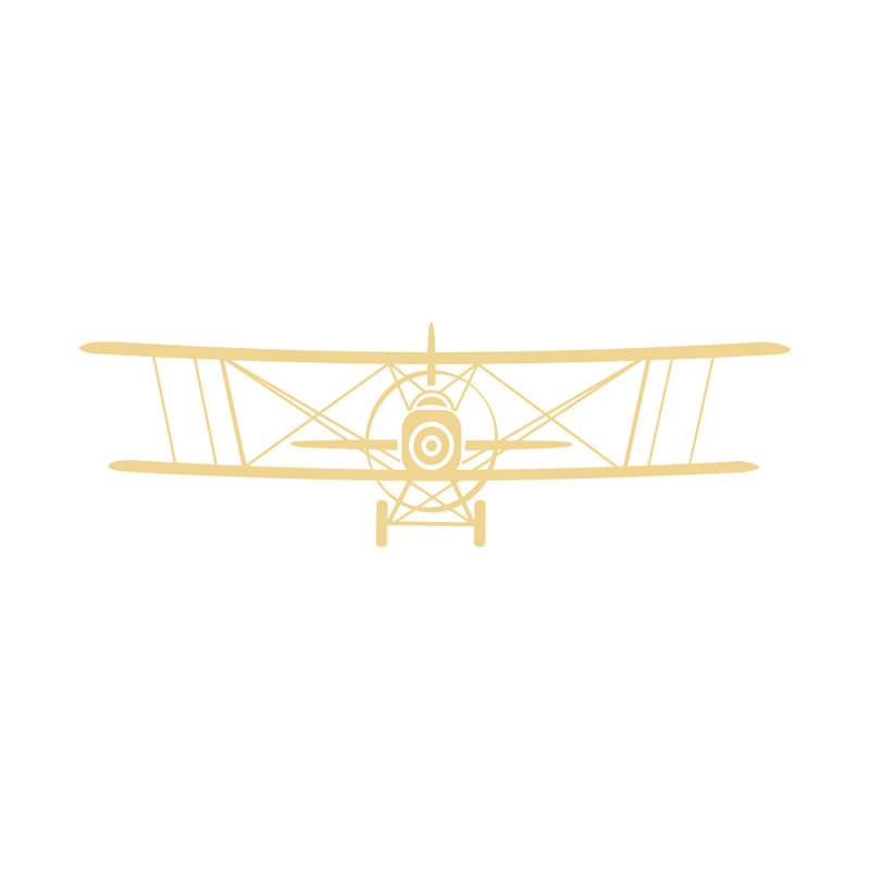 Airplane Non-Wall Damaging Wall Decal, Cream