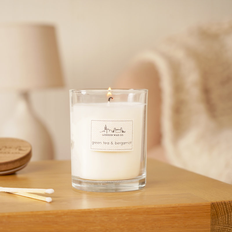 Fruity Scented Jar Candle with Glass Holder