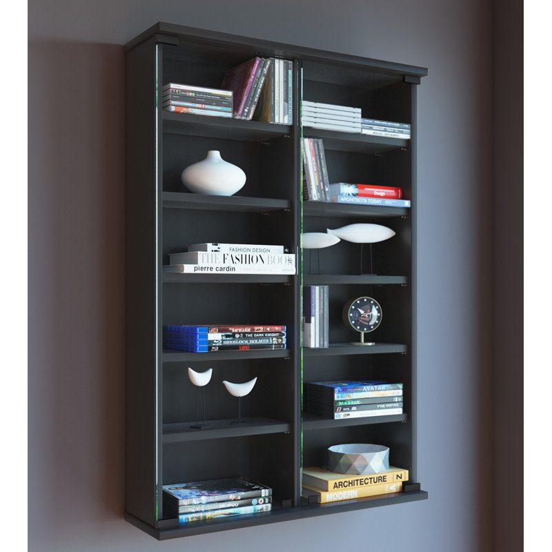 91 cm H Multimedia Storage, Black