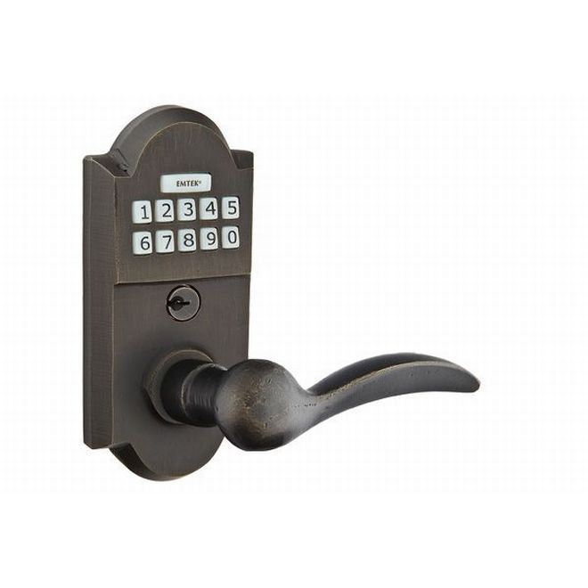 Durango Medium Bronze Keyed (Entry) Door Lever, Medium Bronze, Left