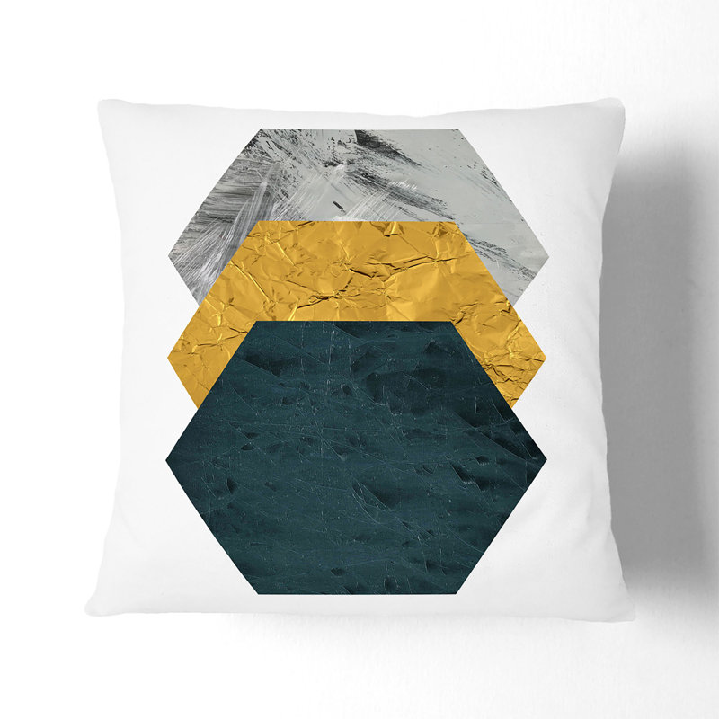 Textured Shapes No.3 Square Throw Cushion, Black, 40cm H x 40cm W x 15cm D