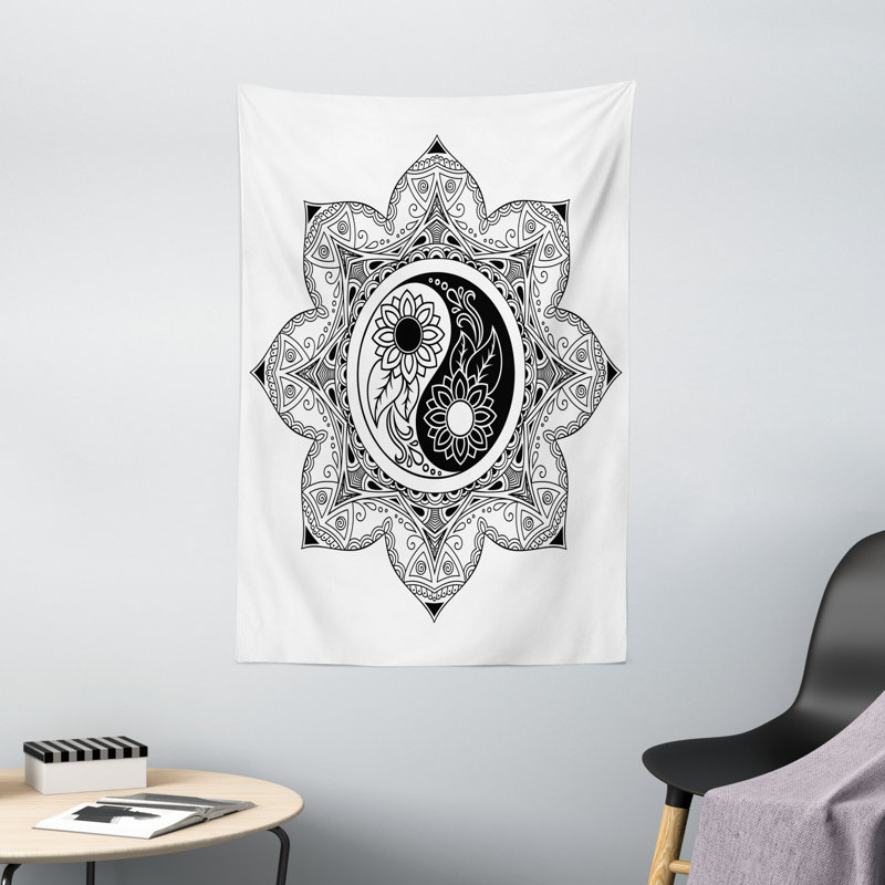 Tapisserie en polyester Ying Yang, H 60 po x l 40 po