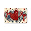 Tapis à motif floral bleu 24 po x 36 po, bleu et rouge