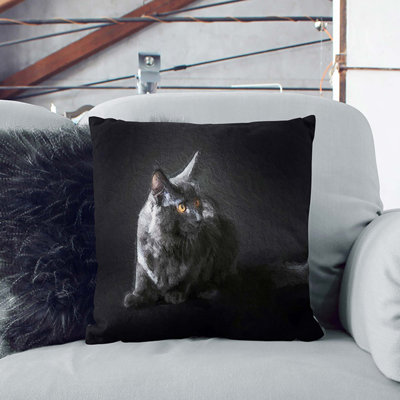 Maine Coon Kitten Cushion with Filling