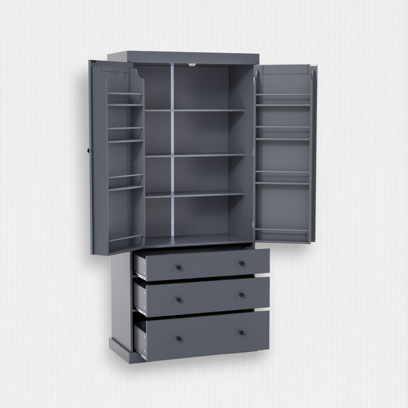 77'' Kitchen Pantry, Gray