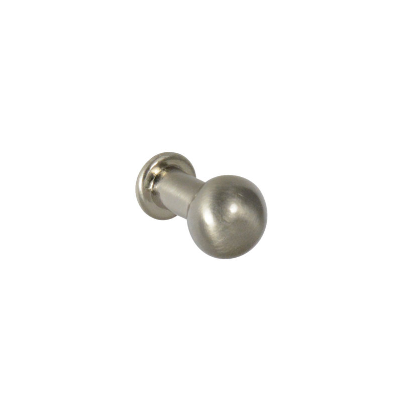 Poignée ronde de 0,75 diamètre, Nickel brossé