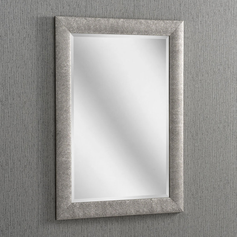 Pavadas Flat Wall Mirror, Grey, 104cm H x 73.5cm W