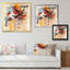 «Abstract Orange Meets Red», reproduction d'art moderne et contemporaine sur toile-649758446-649758433