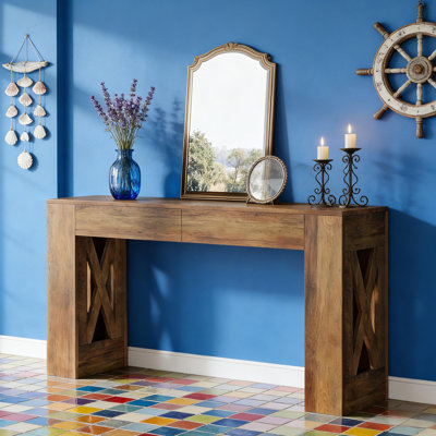Table d'appoint élégante, console spacieuse, table de canapé