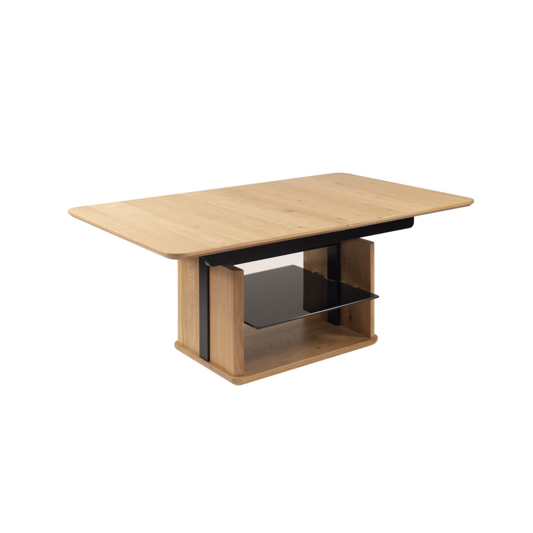 Extendable Trestle Coffee Table with Storage