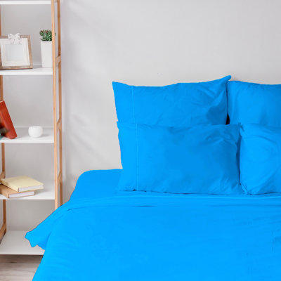Ensemble de draps 6 pièces en microfibre brossée double ultra douce, feuilles rafraîchissantes avec poches très profondes - Lavable à la machine
