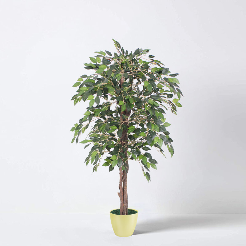 Faux Plant in Pot, Yellow, 120cm H x 75cm W x 20cm D