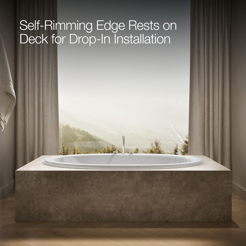 Sunward® 72" x 42" Whirpool Bathtub, White