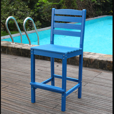Tabourets de bar bleu marine pour le jardin et l'extérieur, sièges pour 2 personnes, conception américaine, imperméable, conception d'entretien, bleu, intempéries, séchage rapide