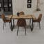 Ensemble de table de salle à manger 59 pièces en bois aggloméré 59 po et 4 pièces, ensemble de table de salle à manger de style médiéval en bois-1954619125