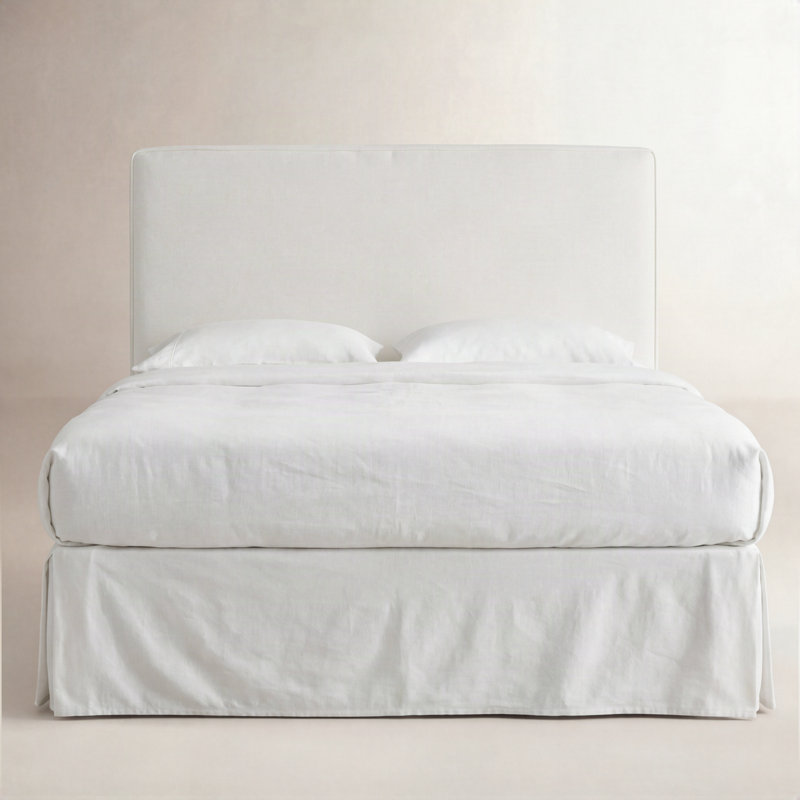 Marquise Upholstered Headboard, Twin, Classic Talc Linen