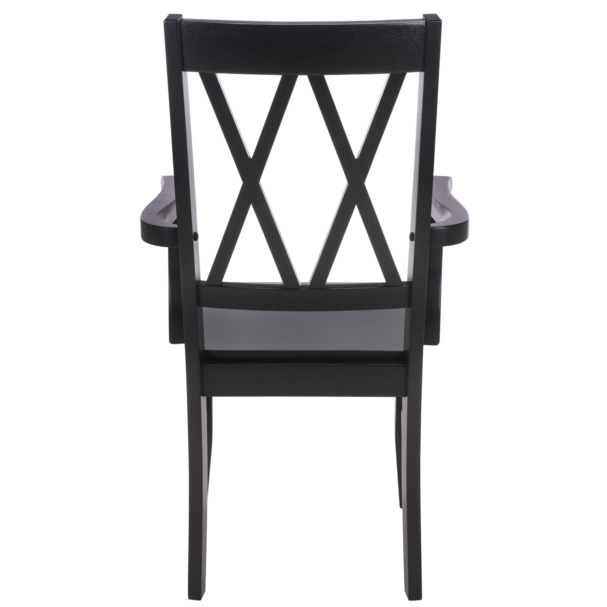 Yelena Double X-Back Arm Chair, Black