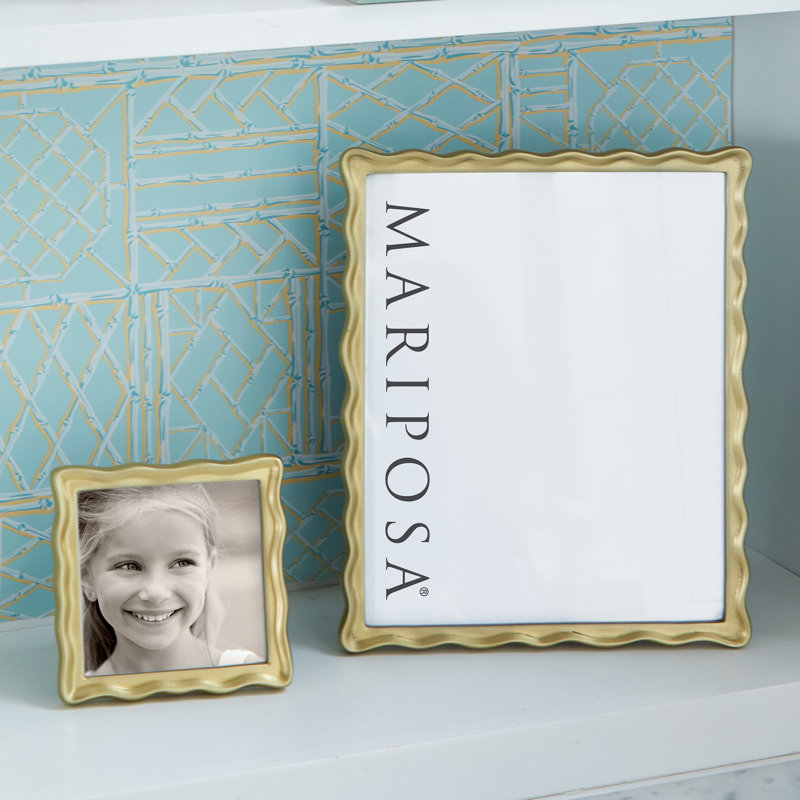 Wavy Picture Frame, Gold, 4" x 4"