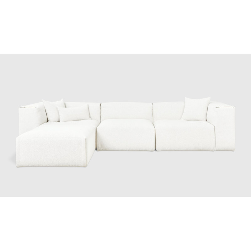 Nest Modular 4-PC Sectional, Bone Boucle