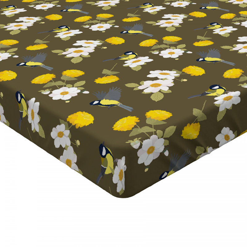 Microfiber Floral Fitted Sheet, Twin XL Fitted Sheet