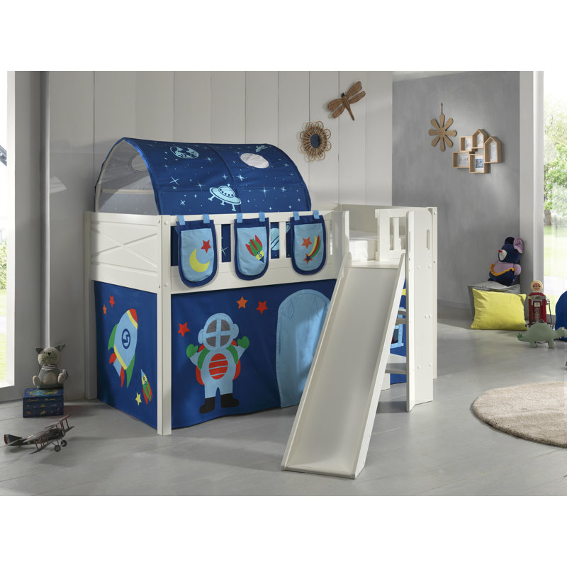 European Single (90 X 200 Cm) Mid Sleepers with Built-in Ladder Included, Premium Plus