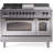 ILVE Nostalgie II Series 48 inch Dual Fuel Range with 5 Sealed Burners, Griddle, Frenchtop (Glass Door)-98196564-98196550