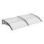 Auvent extérieur en polycarbonate résistant aux intempéries pour portes et fenêtres GarveeHome - Protection contre les rayons UV, la pluie, le soleil et la neige - Support en plastique durable - transparent, 100 x 100 cm-131518702-123518305