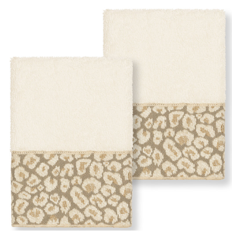Essuie-mains en coton turc Spots, Crème